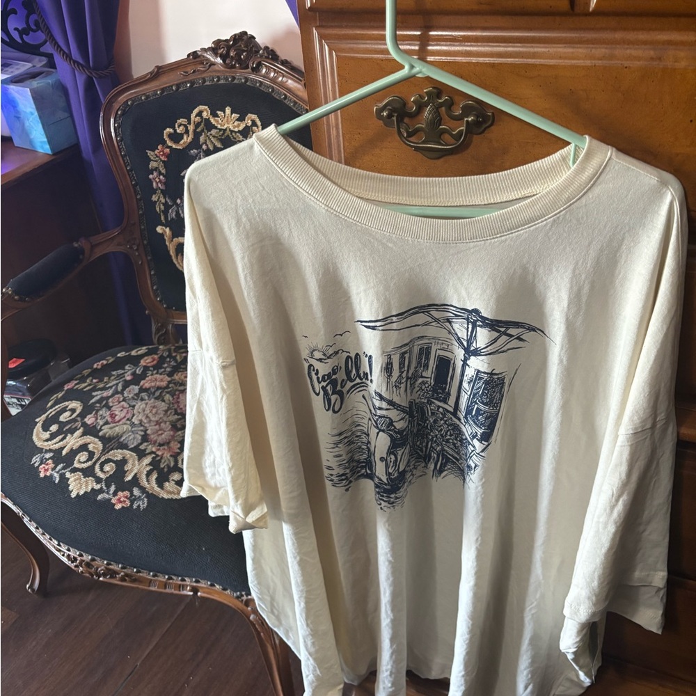 Cream Graphic T-Shirt